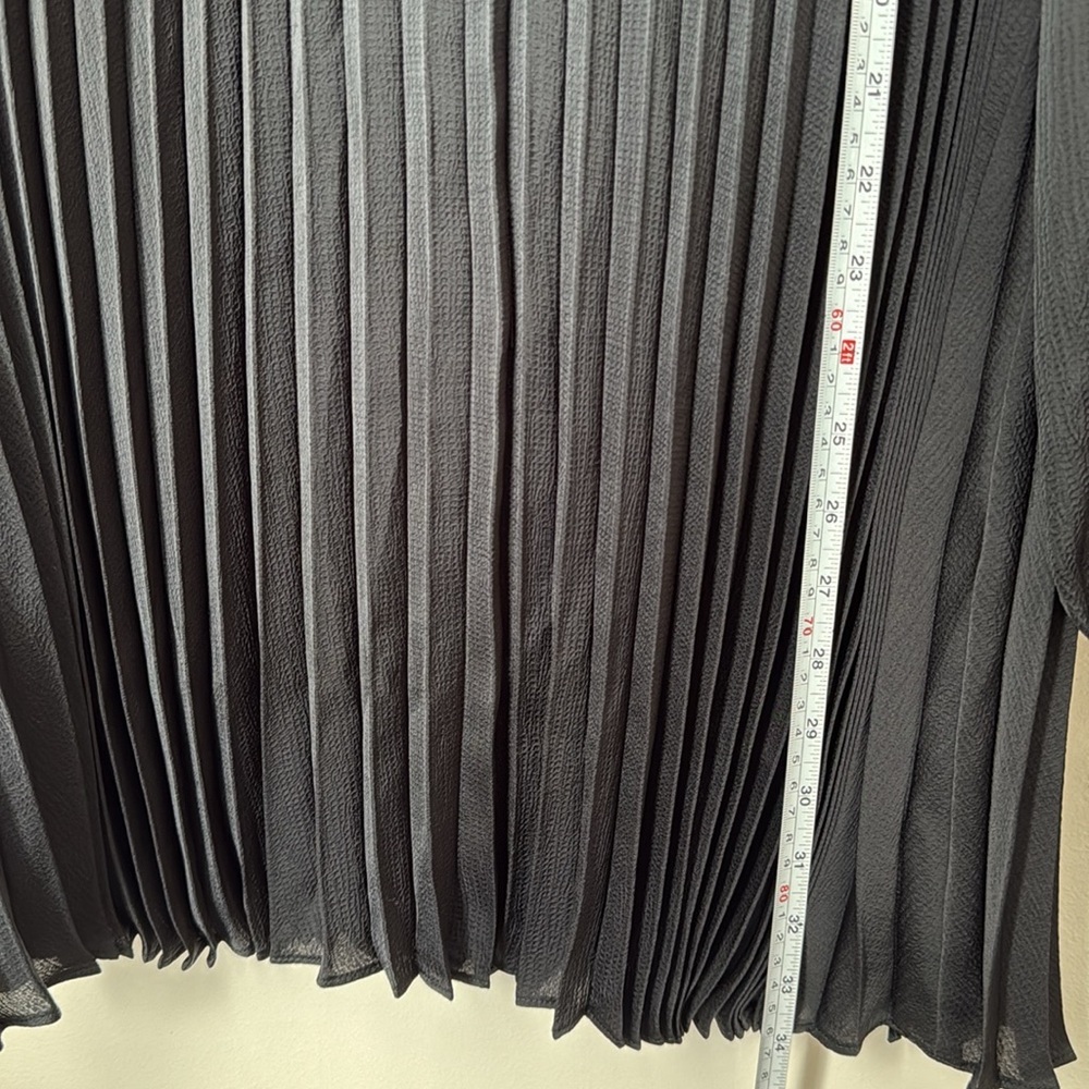 Sezane Black Pleated Dress Size 4 - Picture 9 of 10